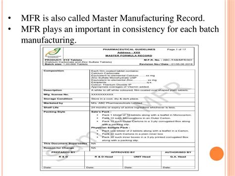 master manufacturing formula (mmf)|A WHO guide to good manufacturing practice (GMP) requirements.